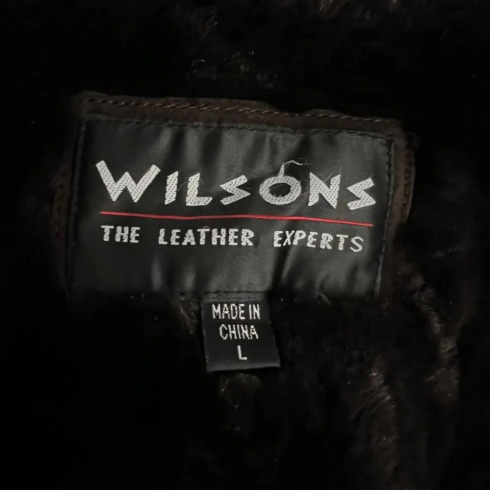 Vintage Wilsons Leather Brown Suede‎ Jacket Removable Hooded Penny Lane Coat